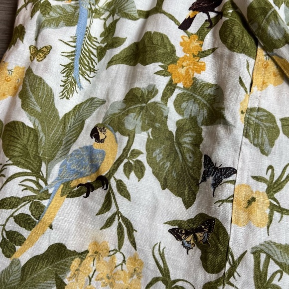 Reformation Olsen Linen Two Piece Set in Tropics Tank Top & Skirt Size 12 - Picture 4 of 8